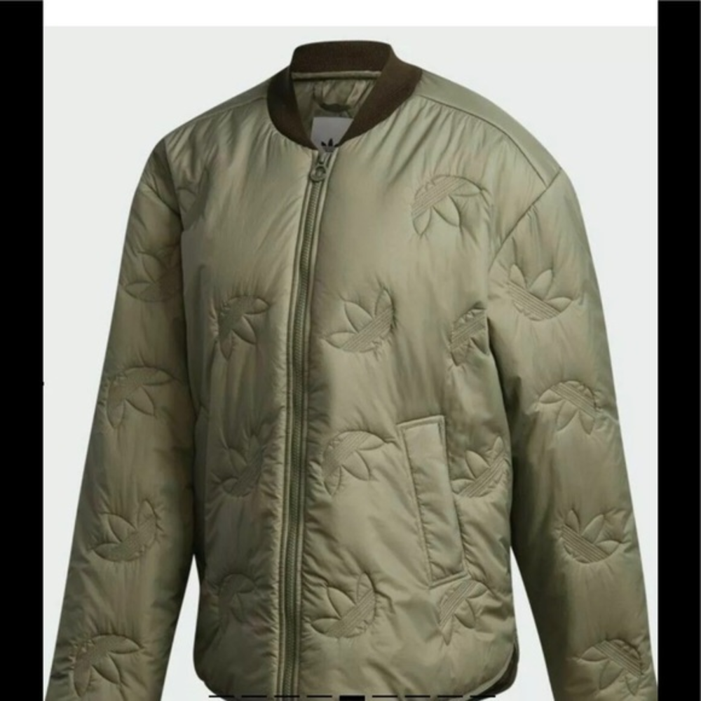 Adidas Originals Trefoil Liner Jacket Women’s XL Olive Green GD2514 NEW $160